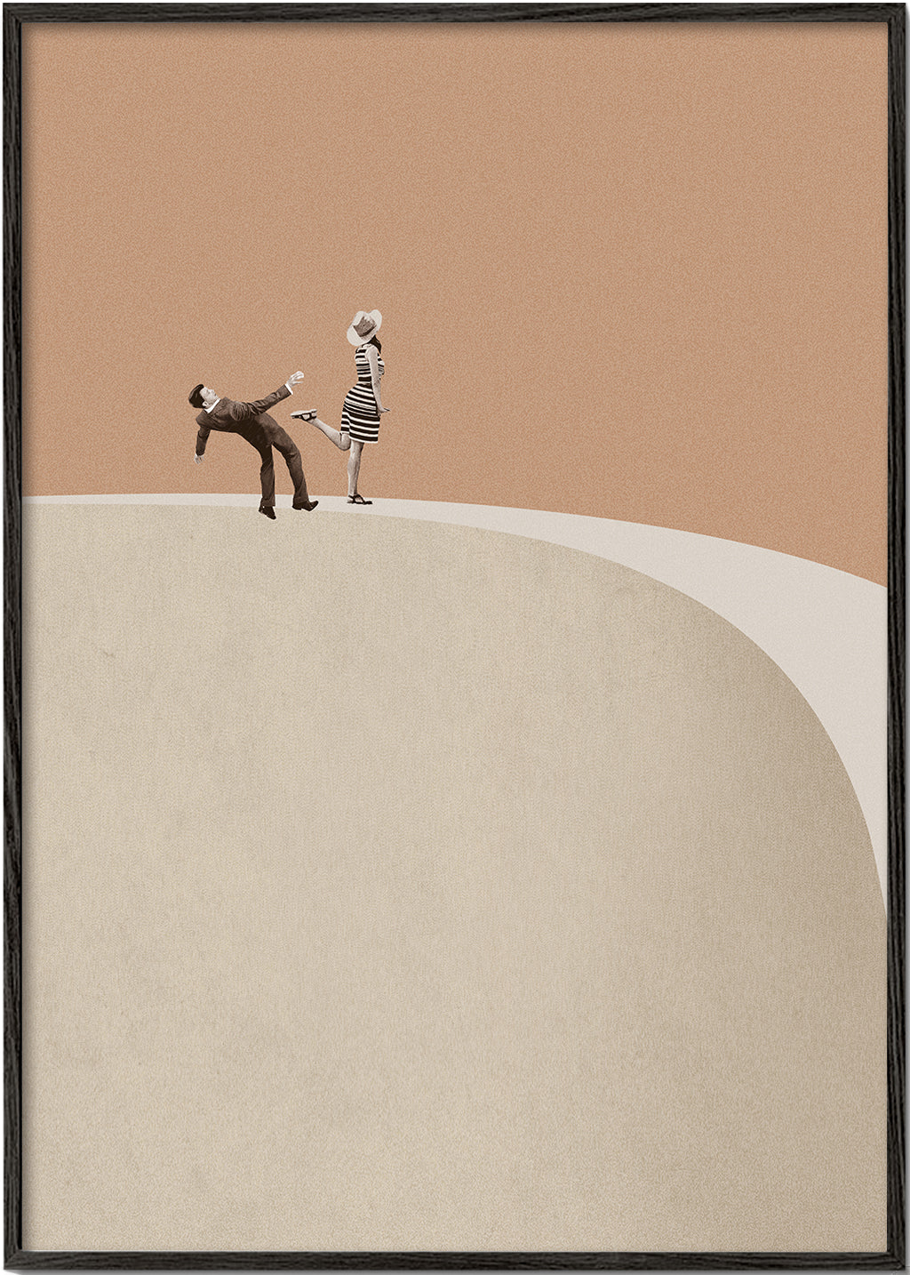 Minimal illustration med par vid kanten
