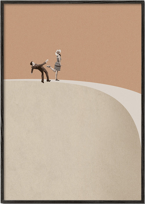 Minimal illustration med par vid kanten