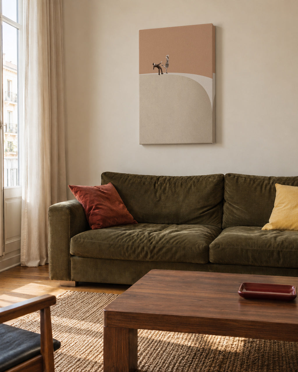Get lost - Unframed canvas in an interior