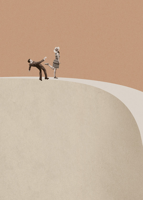 Minimal illustration med par vid kanten