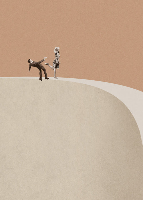 Minimal illustration med par vid kanten