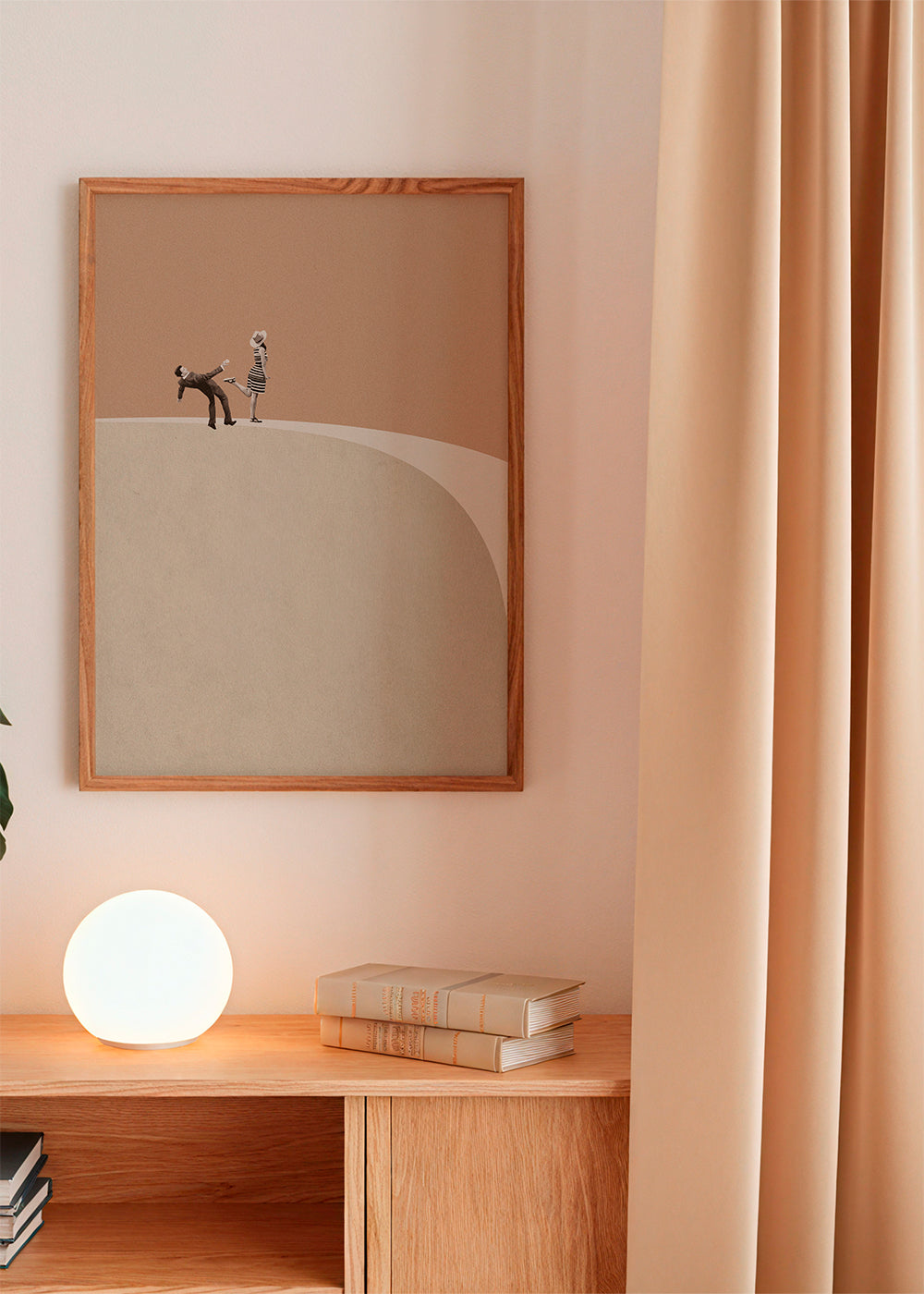 Minimal illustration med par vid kanten