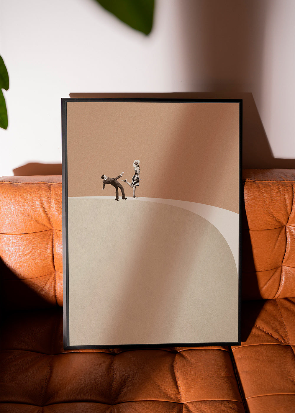 Minimal illustration med par vid kanten