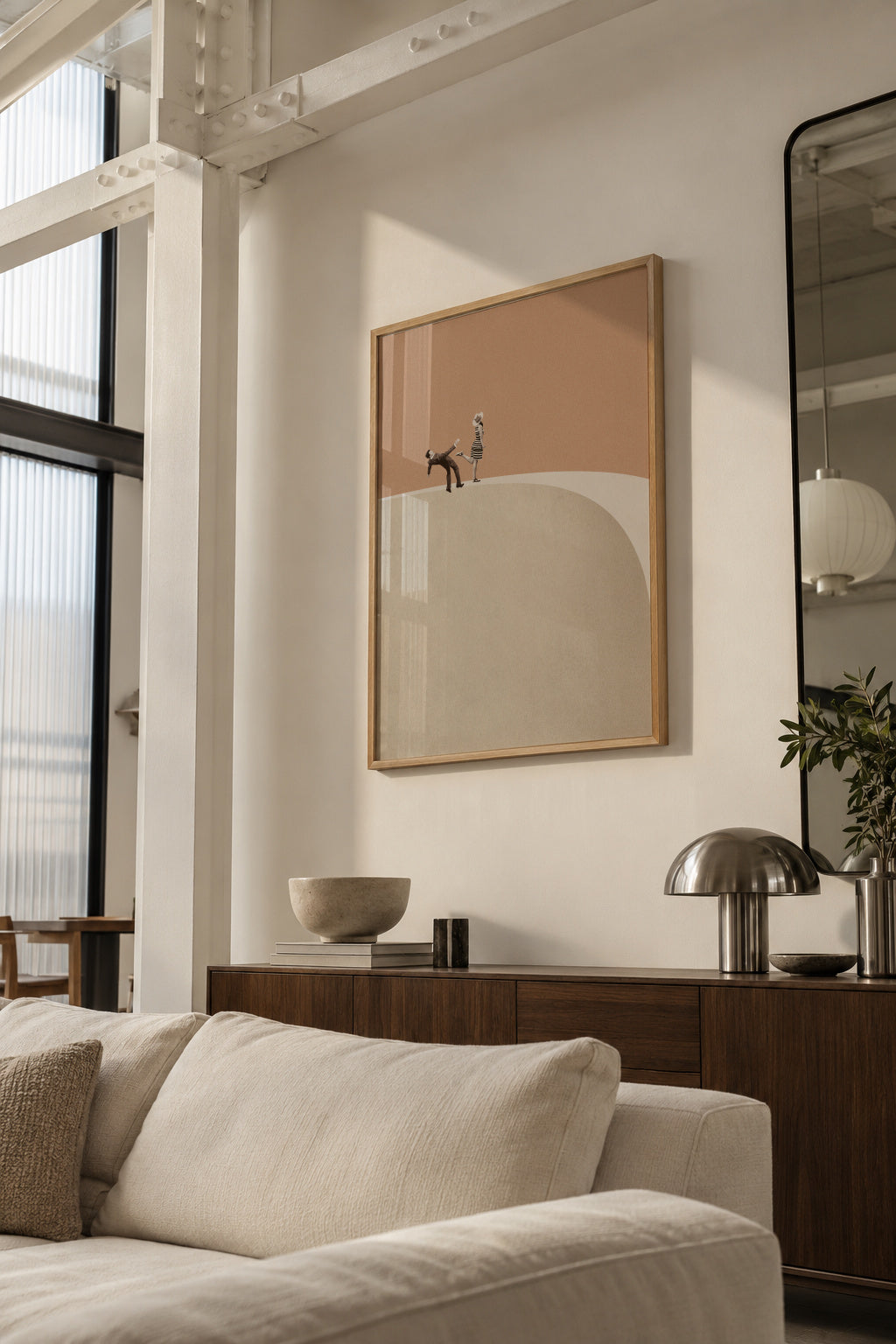 Get lost - Framed poster in an interior