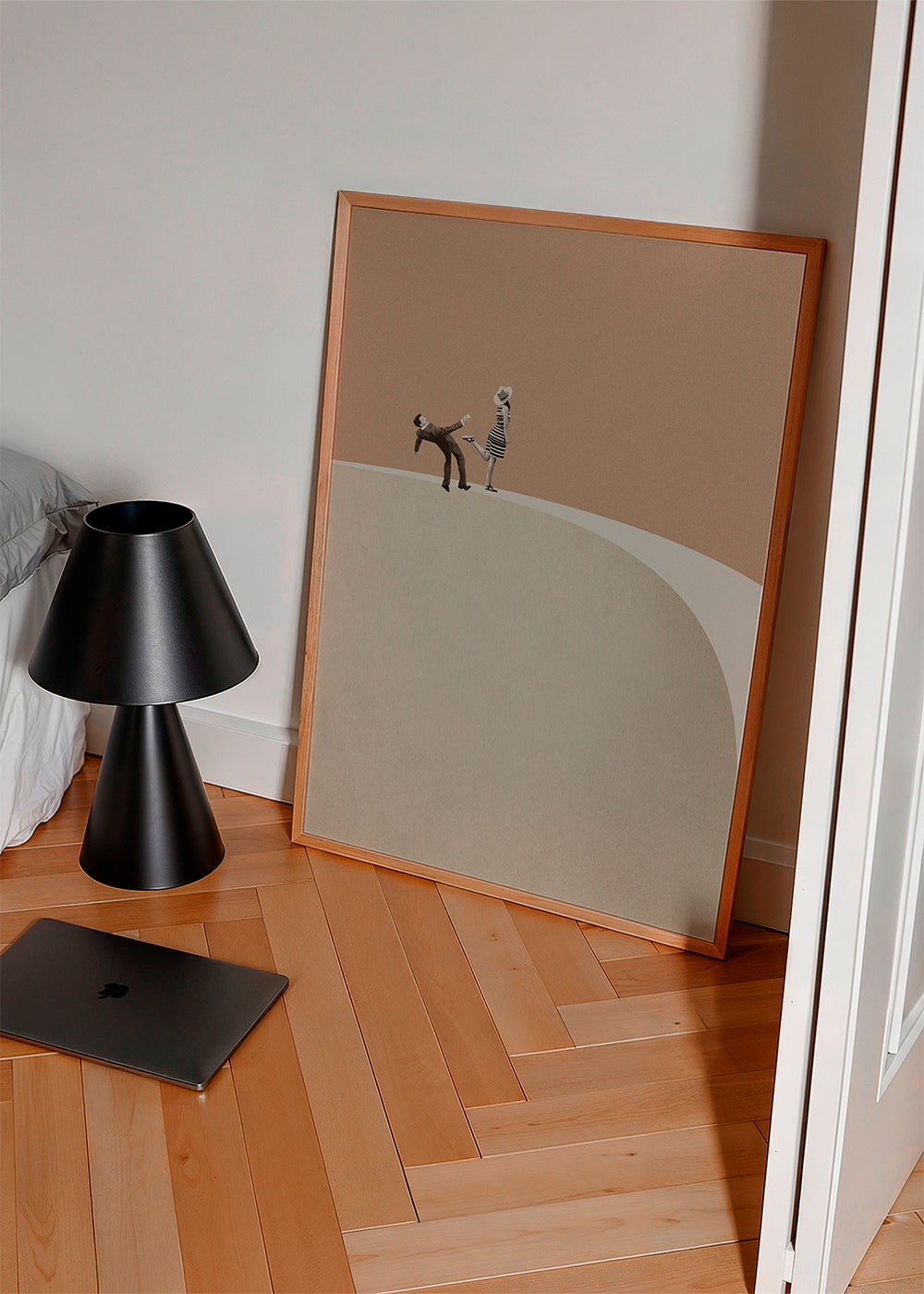 Minimal illustration med par vid kanten