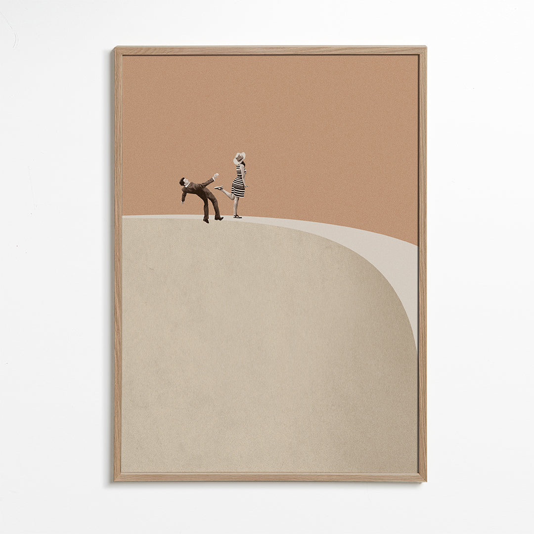 Minimal illustration med par vid kanten