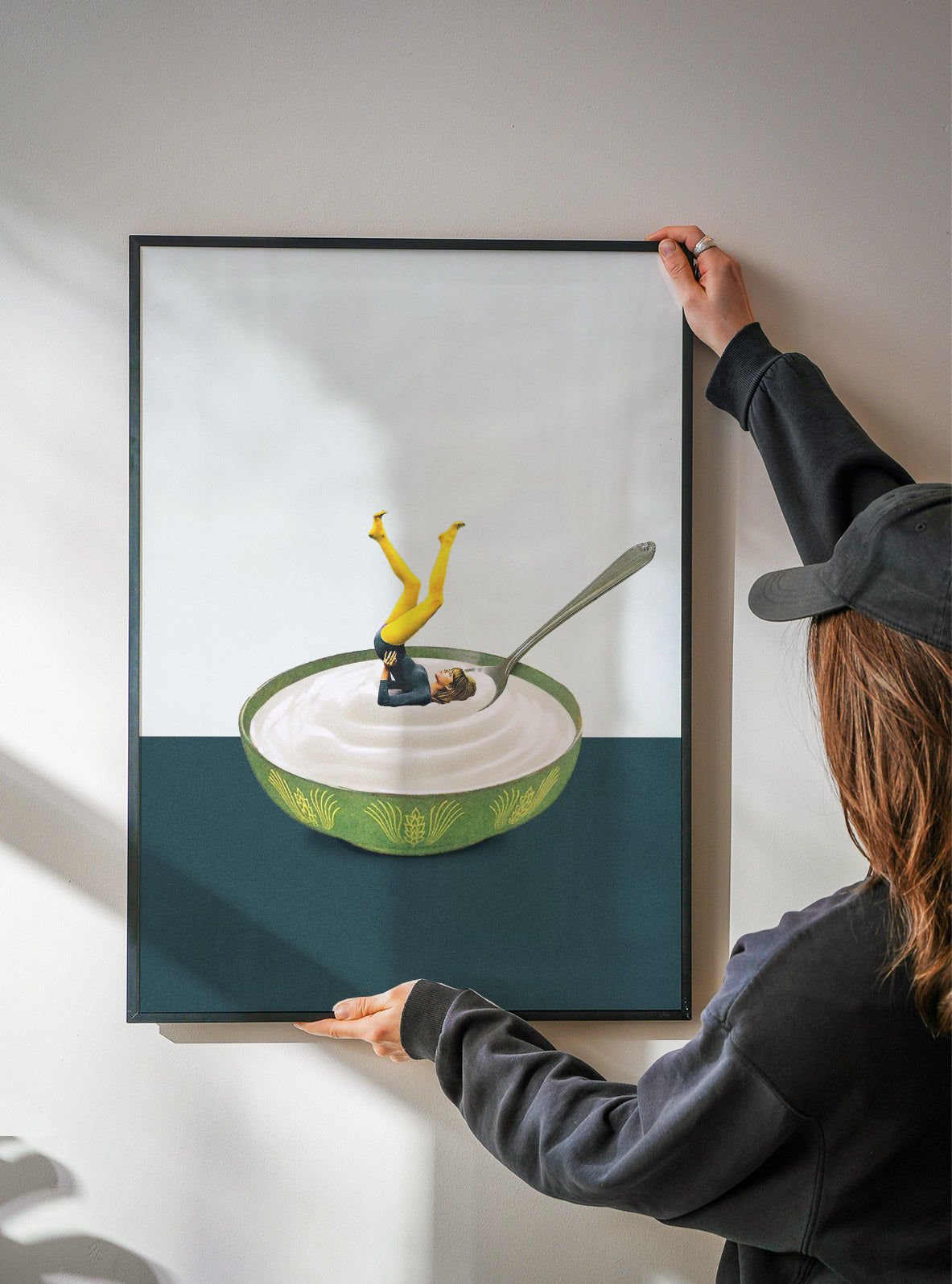 Yoga in my yogurt - Framed poster detail