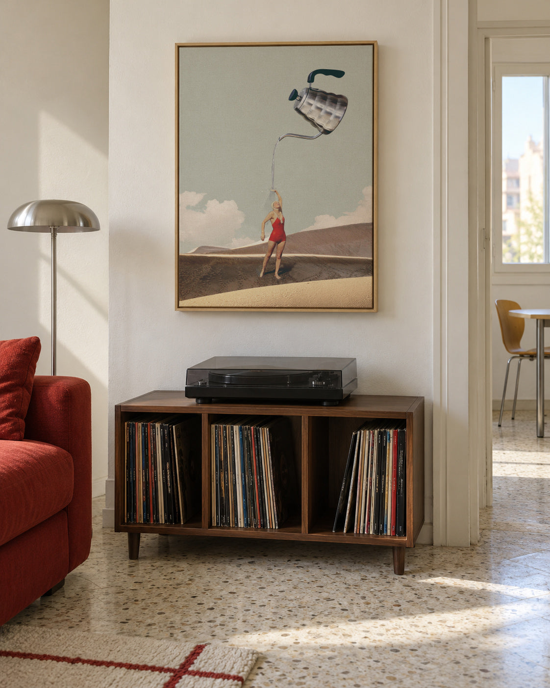 Stay hydrated - Framed canvas in an interior