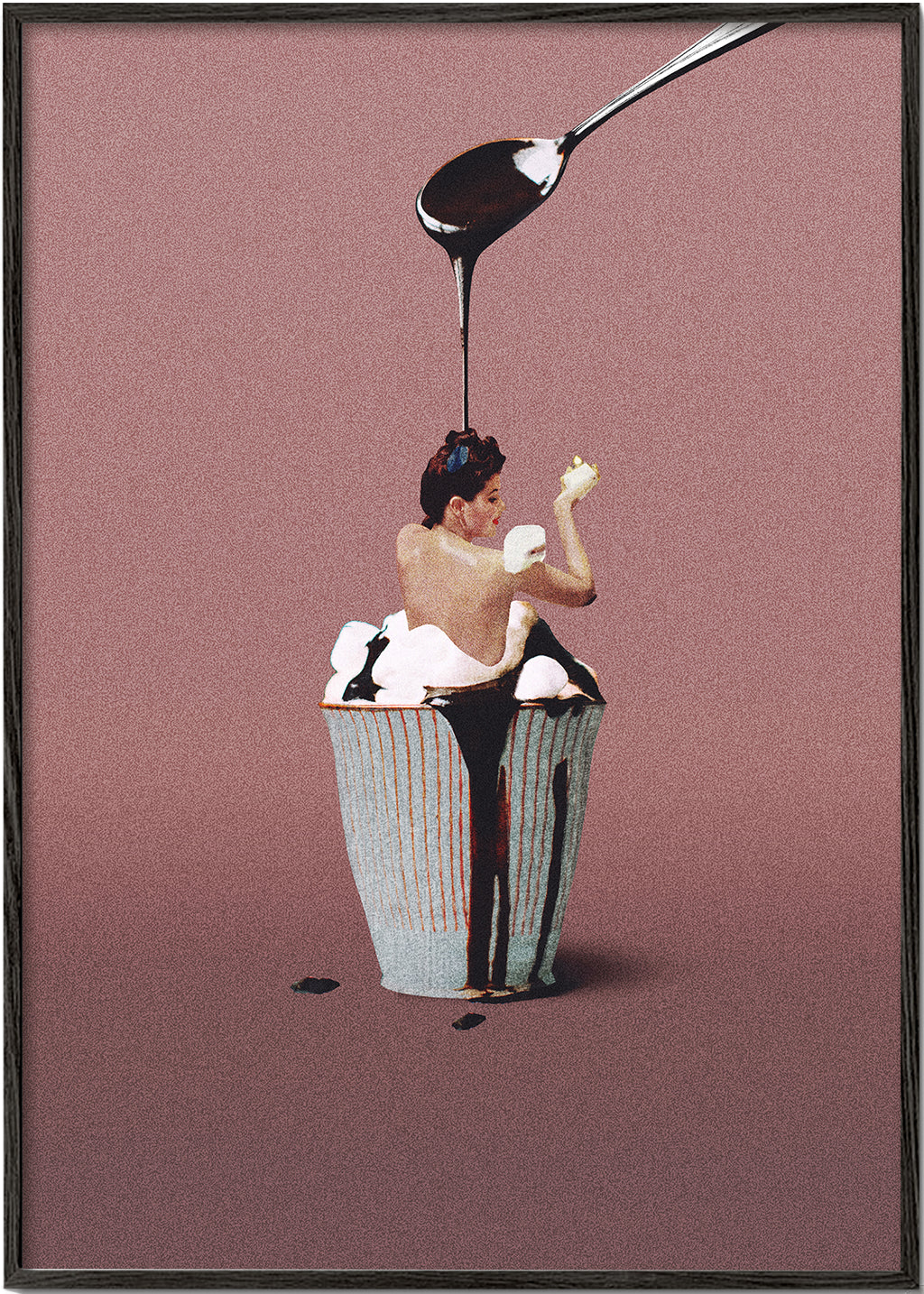 Kökskonst med surreal cupcake