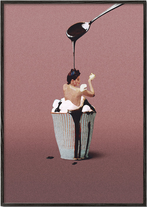 Kökskonst med surreal cupcake