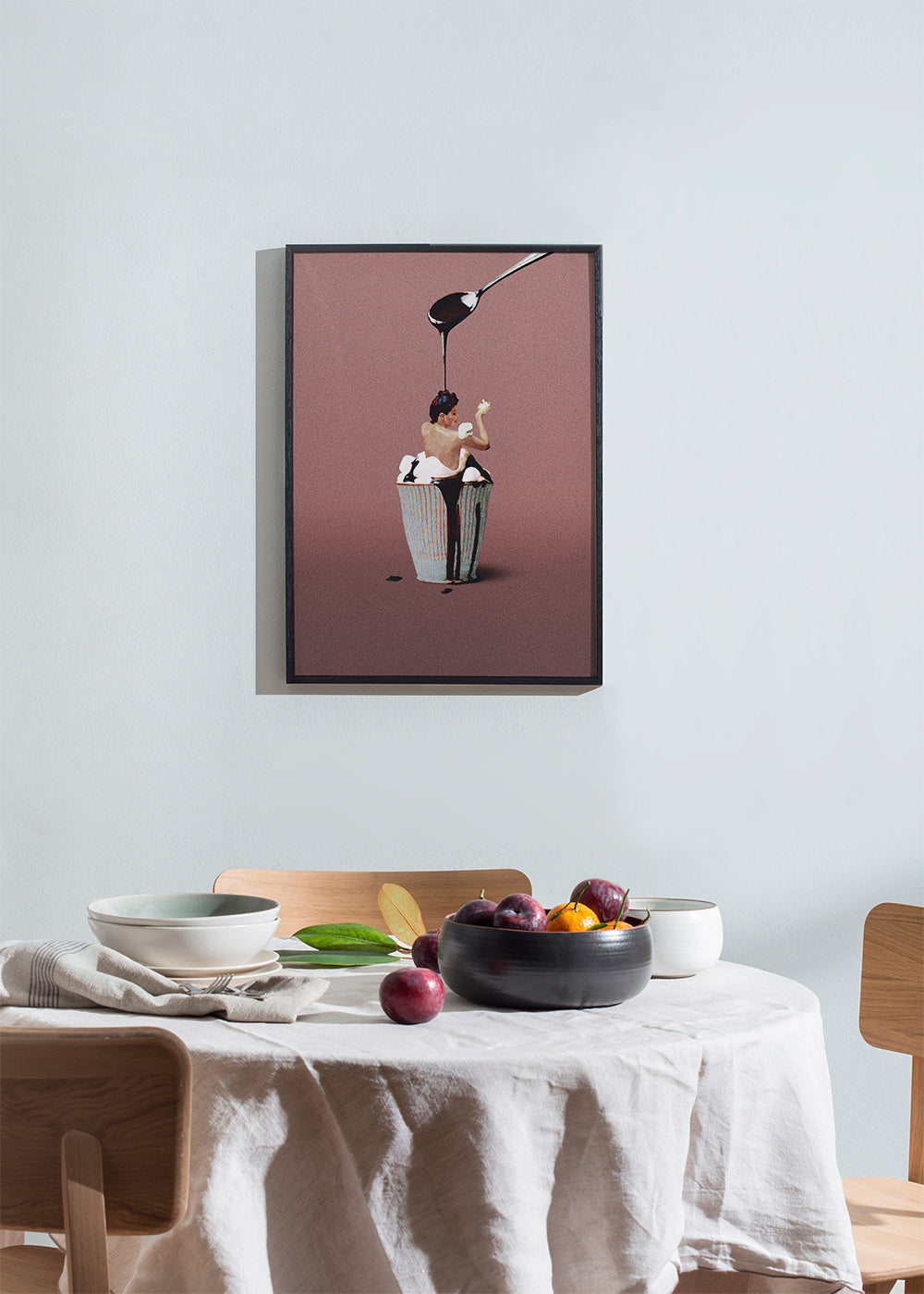 Kökskonst med surreal cupcake