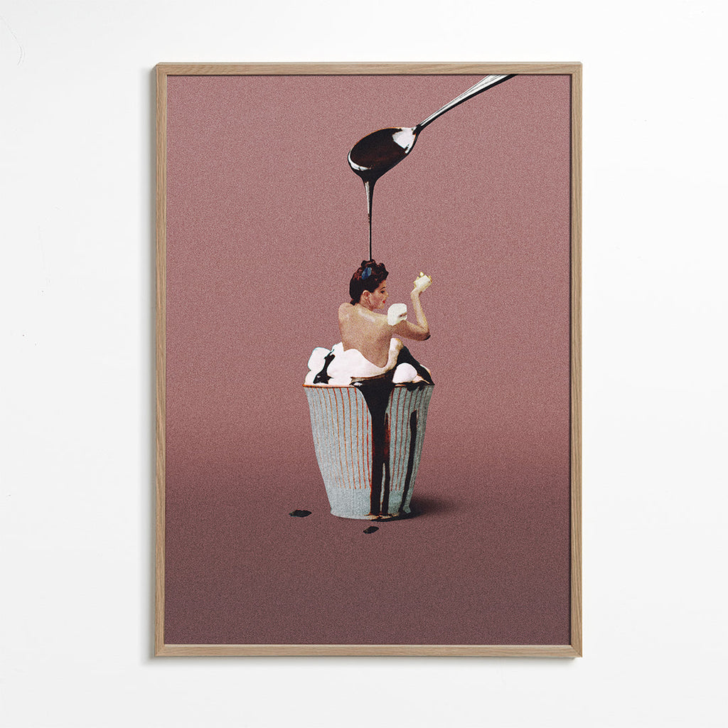 Kökskonst med surreal cupcake