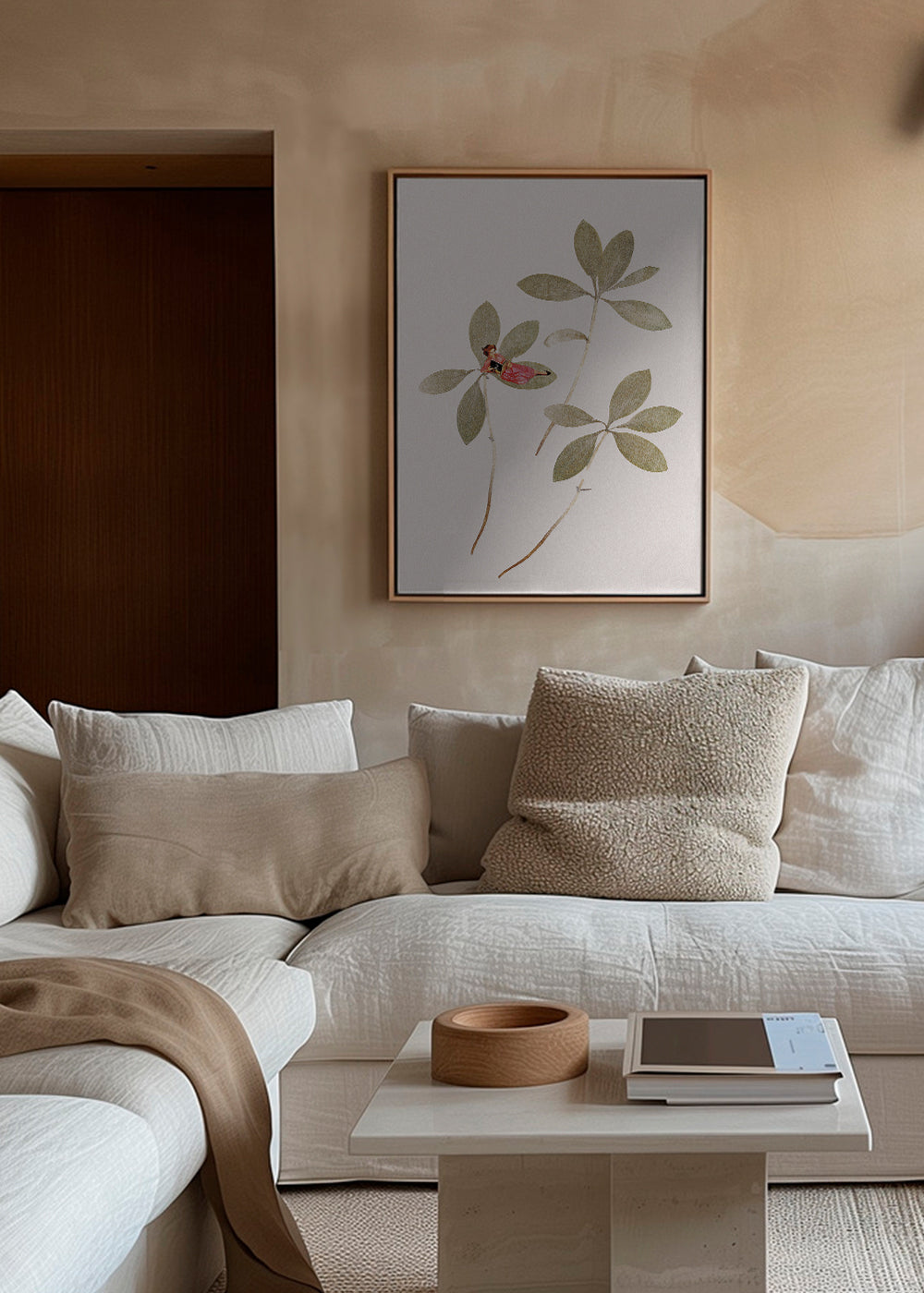 Botanisk poster med liten figur