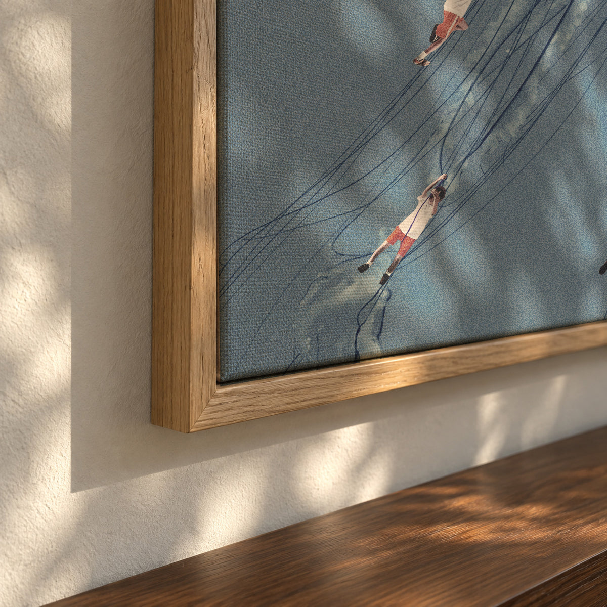 We came home smiling - Framed canvas detail