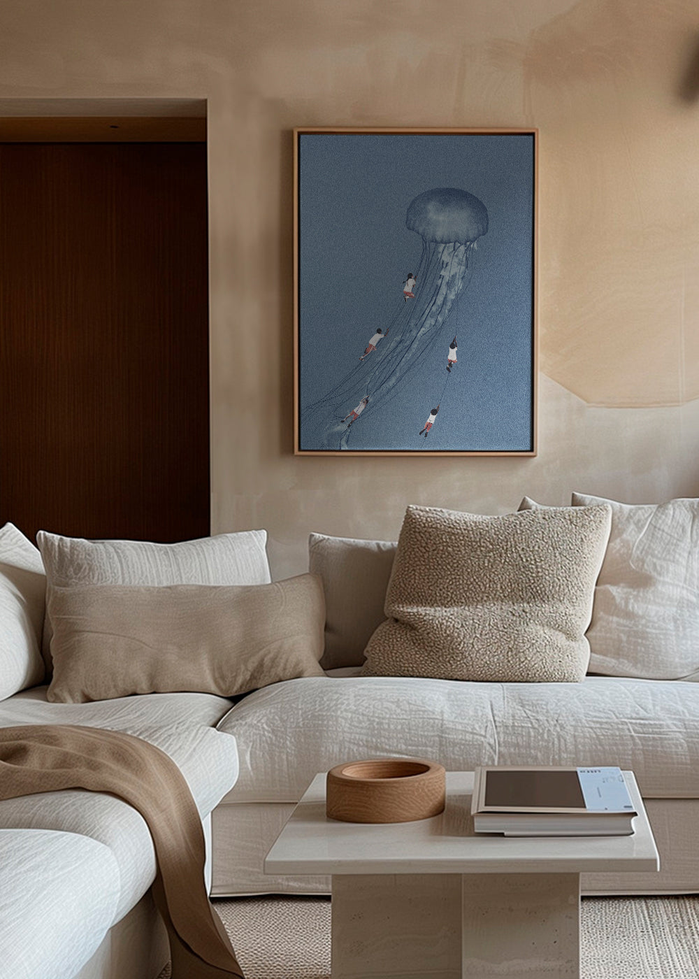 Barnposter med manet och barn