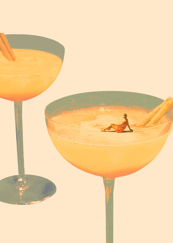 Kökskonst Surrealt cocktailglas