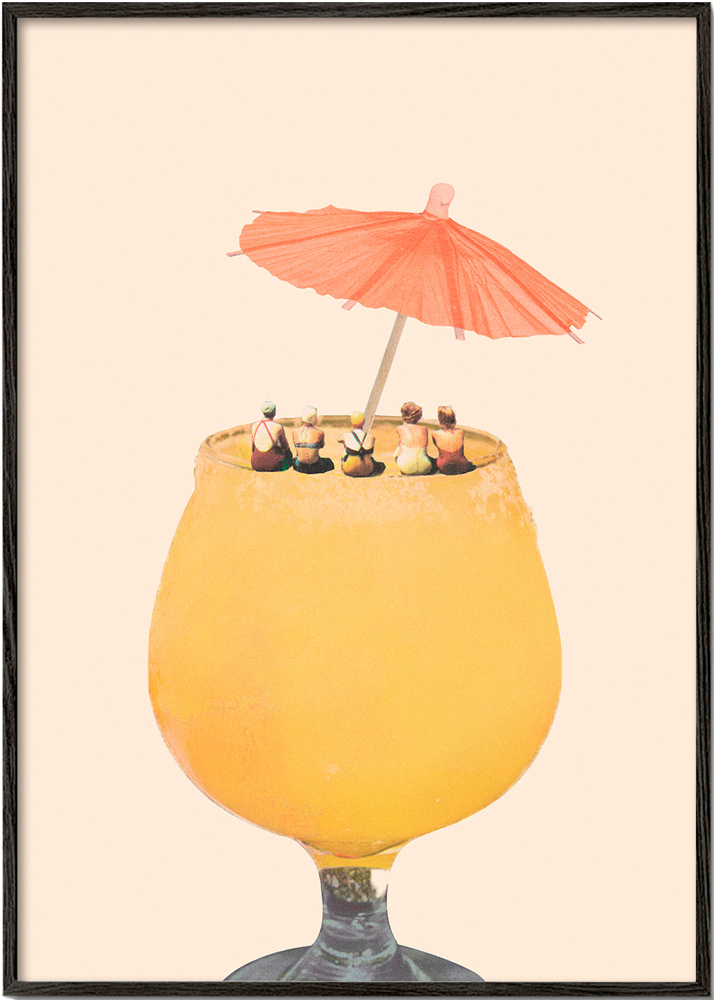 Kökskonst: cocktail med miniatyrer på kanten