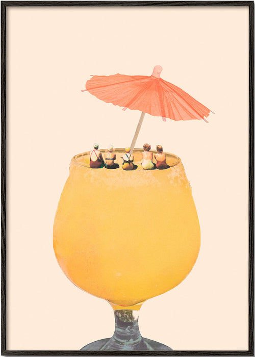 Kökskonst: cocktail med miniatyrer på kanten