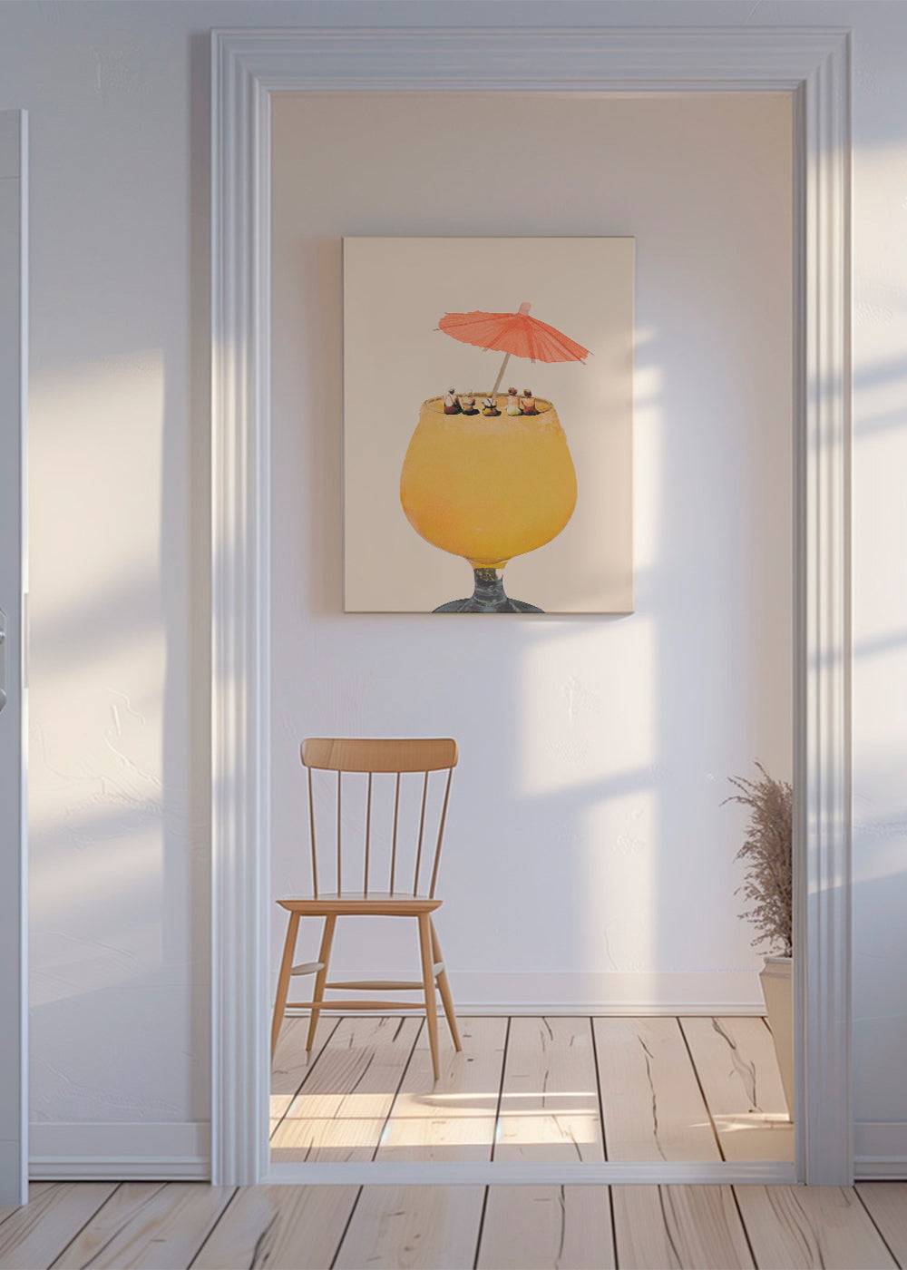 Kökskonst: cocktail med miniatyrer på kanten