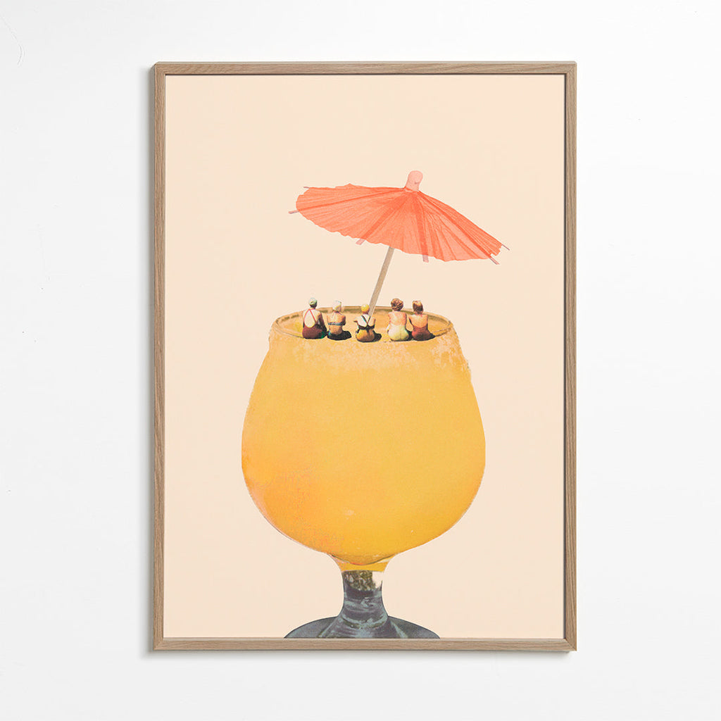 Kökskonst: cocktail med miniatyrer på kanten