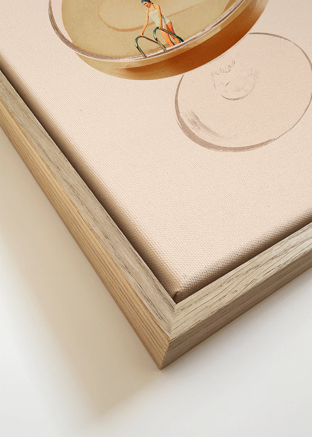 Kökskonst med minimalistisk cocktailillustration