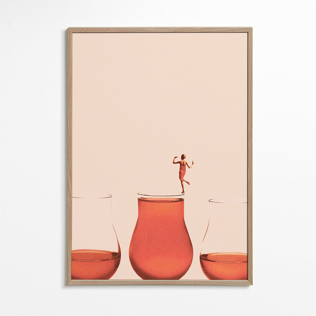 Kökskonst med figur på glas