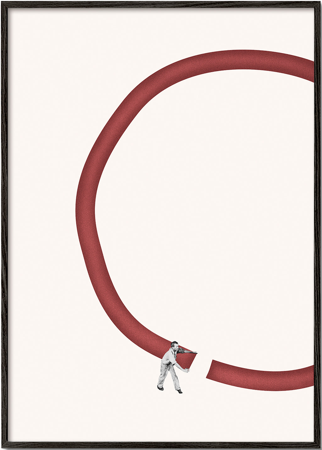 Minimalistisk illustration röd cirkel