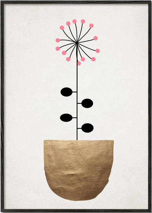 Gyllene botanisk poster minimalistisk