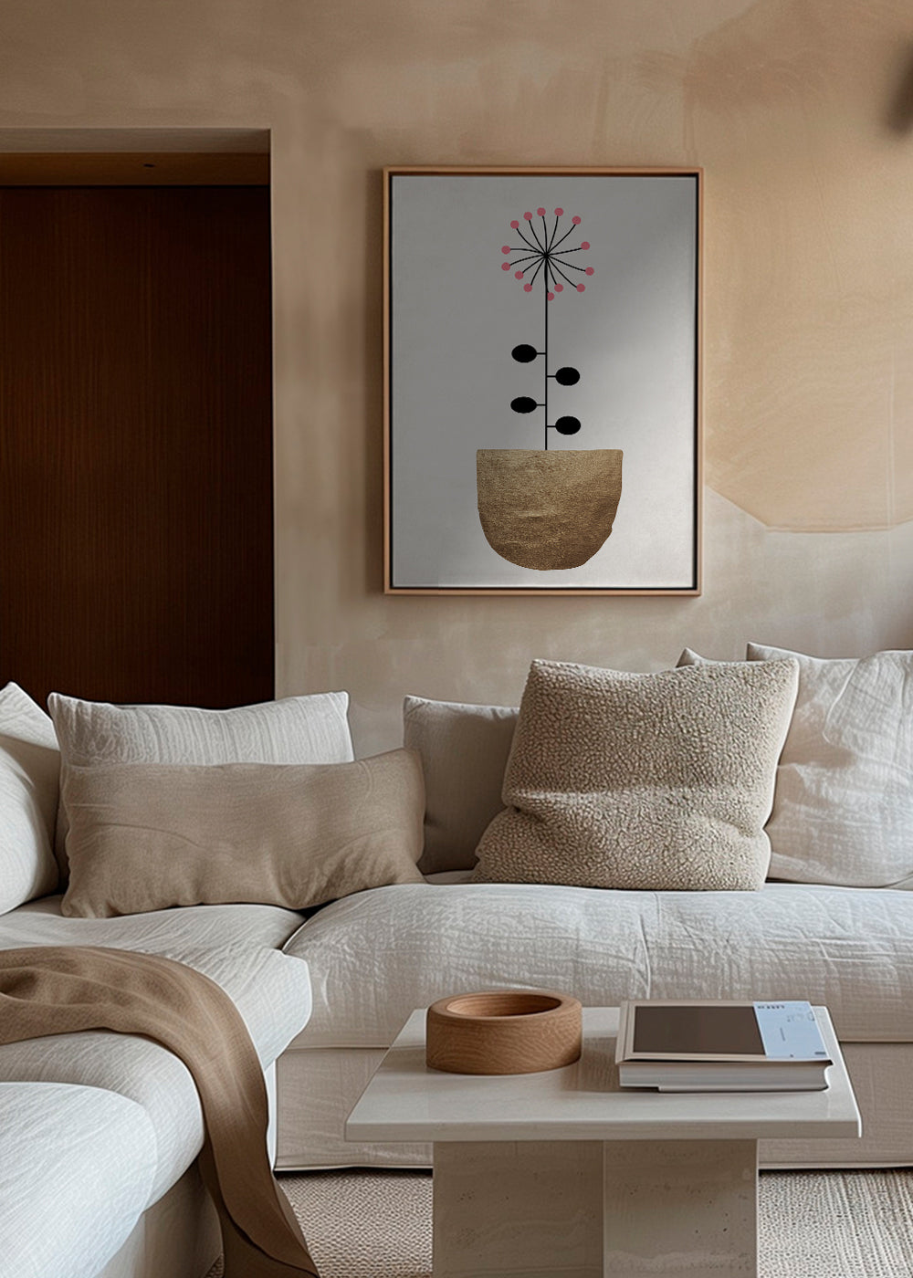 Gyllene botanisk poster minimalistisk