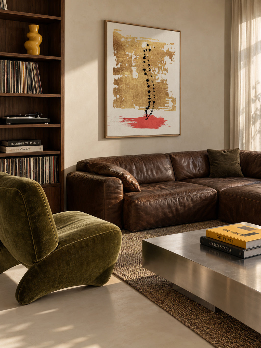 Drip drop - Framed canvas in an interior