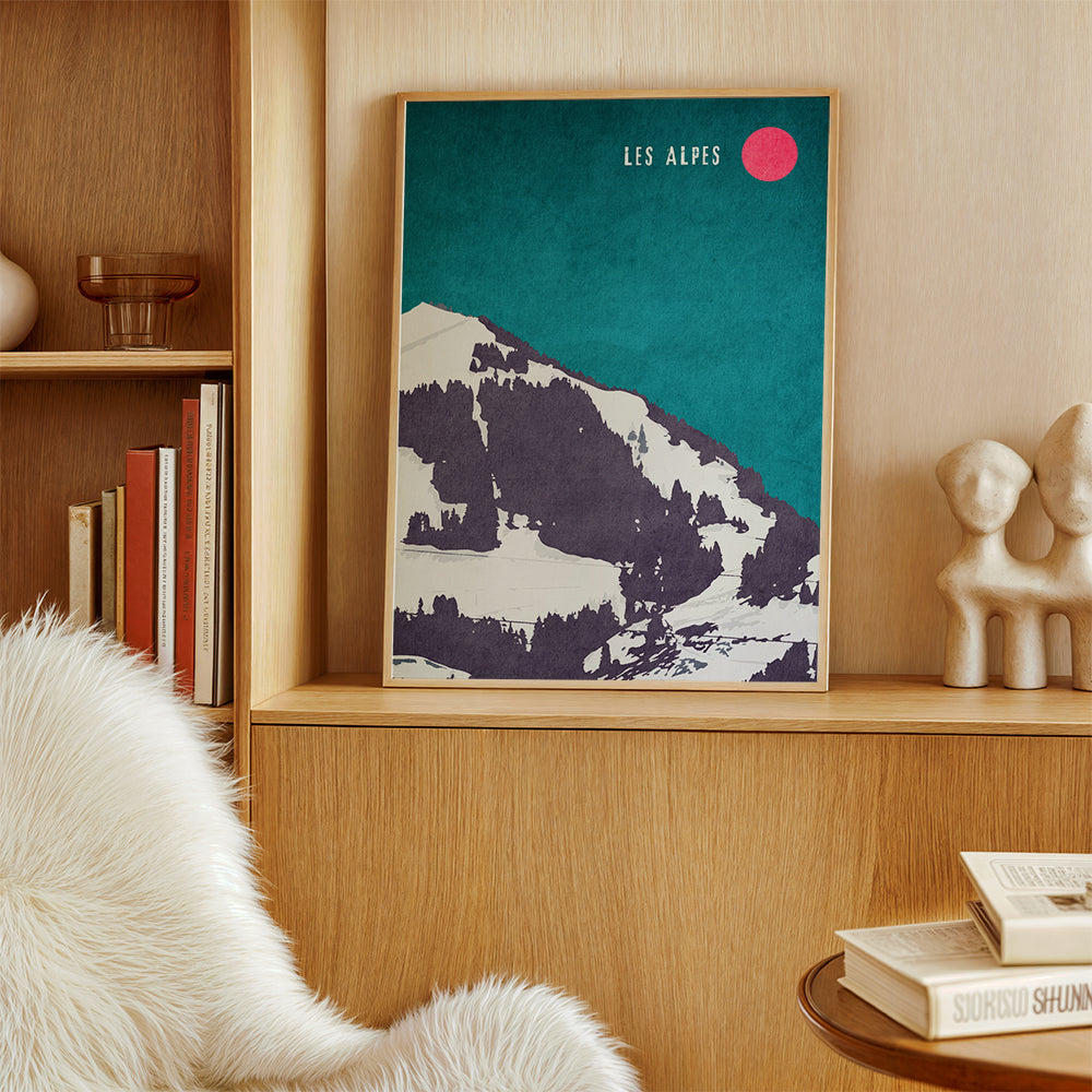 Landskap Les Alpes poster