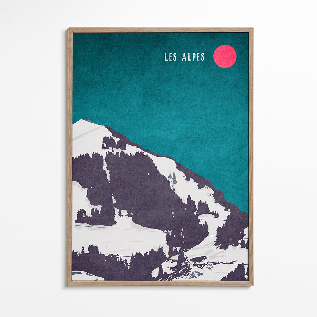 Landskap Les Alpes poster