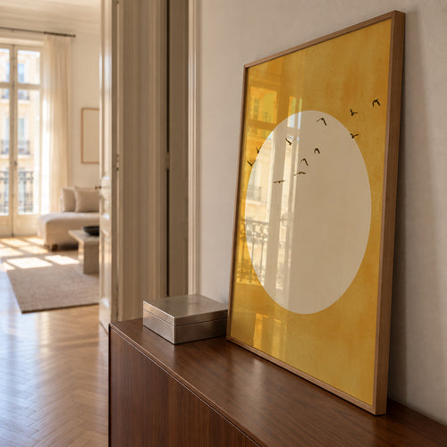 Sunlight - Framed poster in an interior