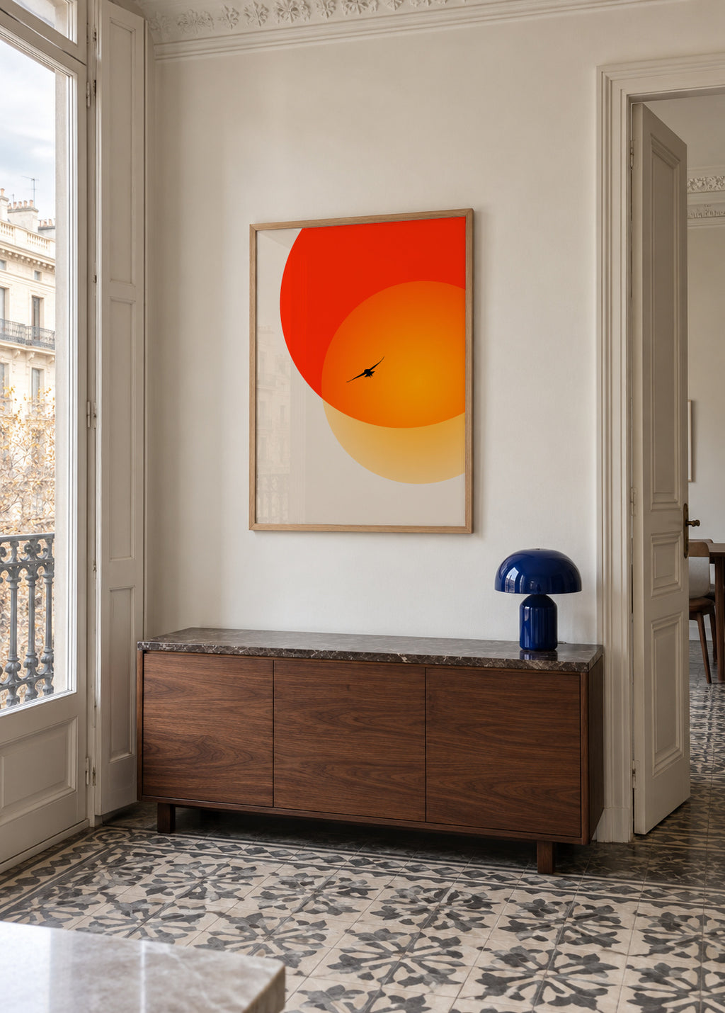 Heat of the night - Framed poster in an interior