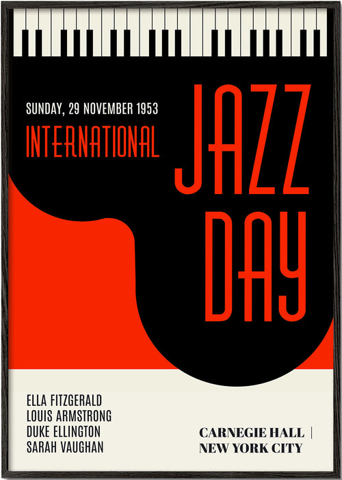 Vintage affisch Jazz Day typografisk