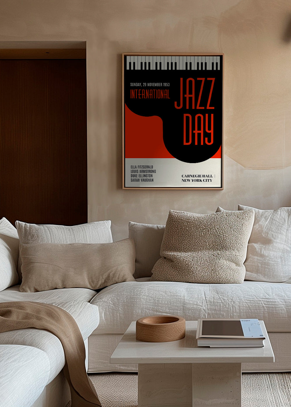 Vintage affisch Jazz Day typografisk