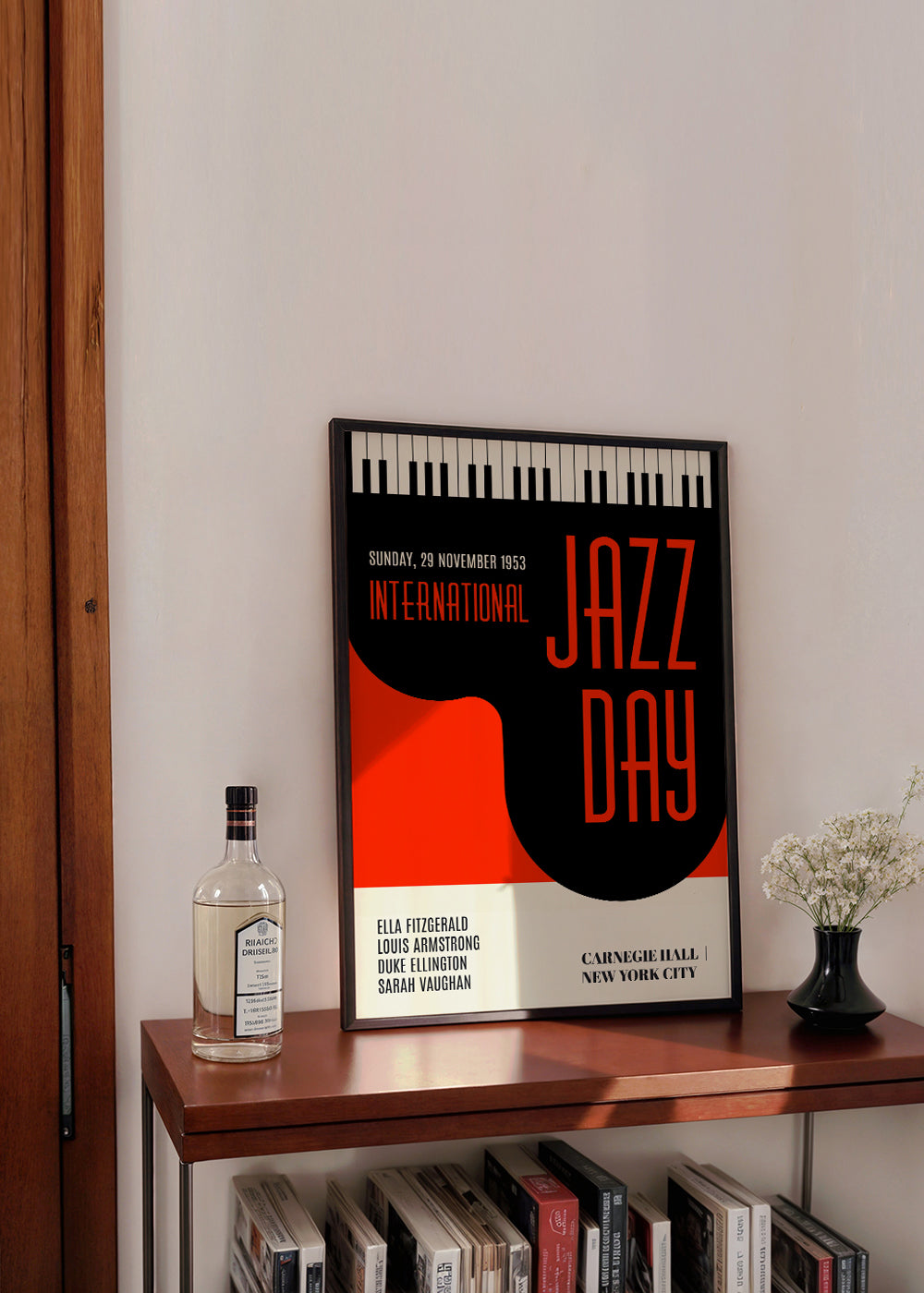 Vintage affisch Jazz Day typografisk