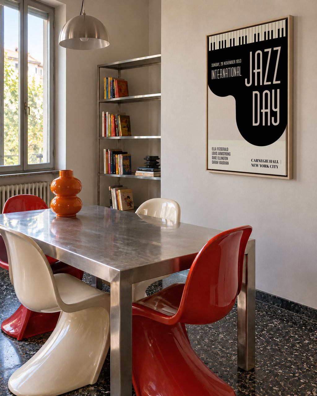 Jazz days - Framed canvas in an interior