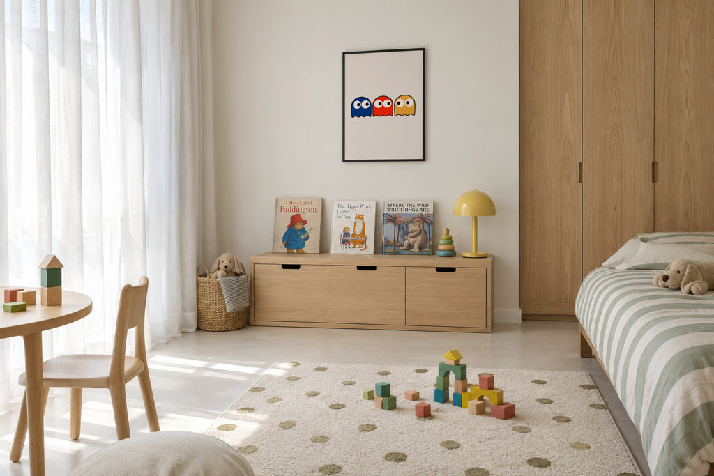 Little RGB - Framed poster in an interior