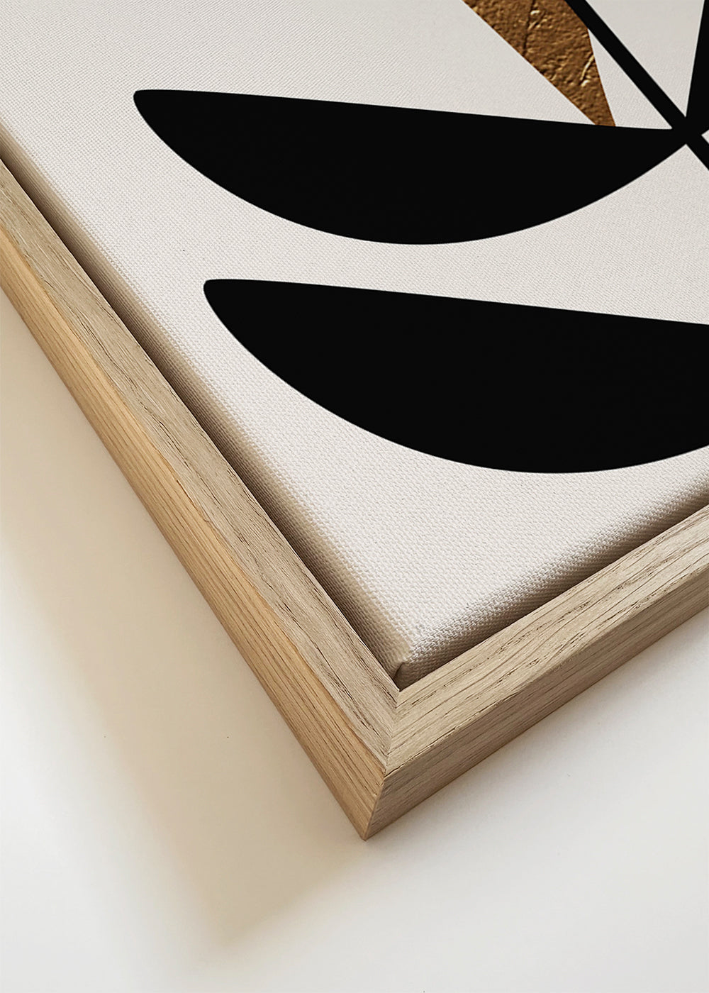 Botanisk affisch minimalistisk med guldstruktur
