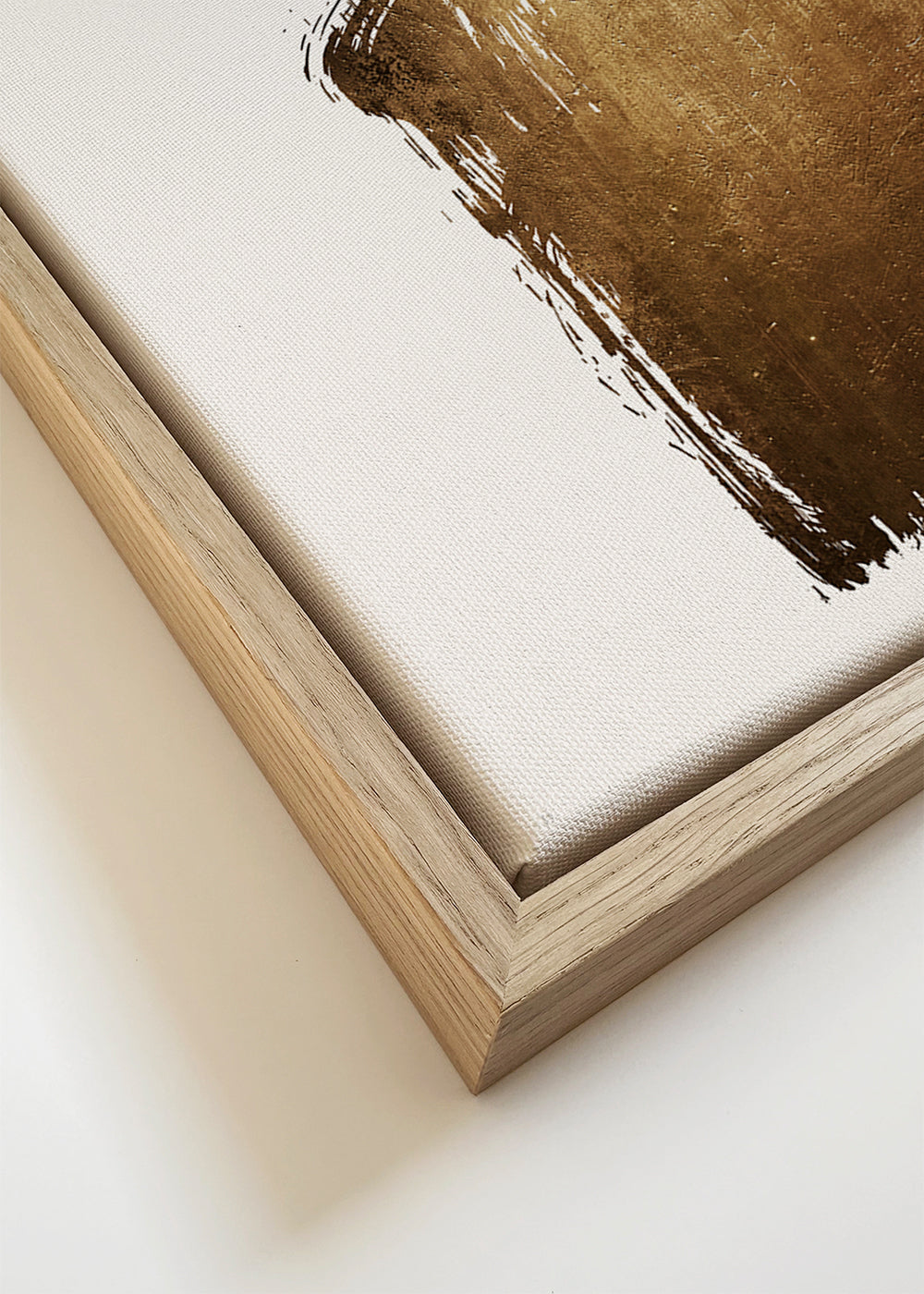 Botanisk poster med svart blad och guldfärgad penseldrag