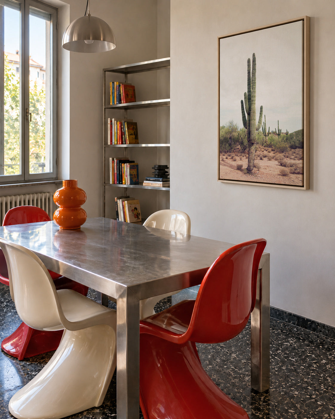 Desert cactus - Framed canvas in an interior