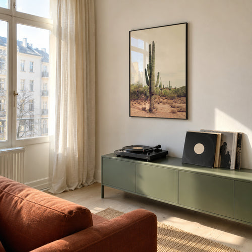 Desert cactus - Framed poster in an interior