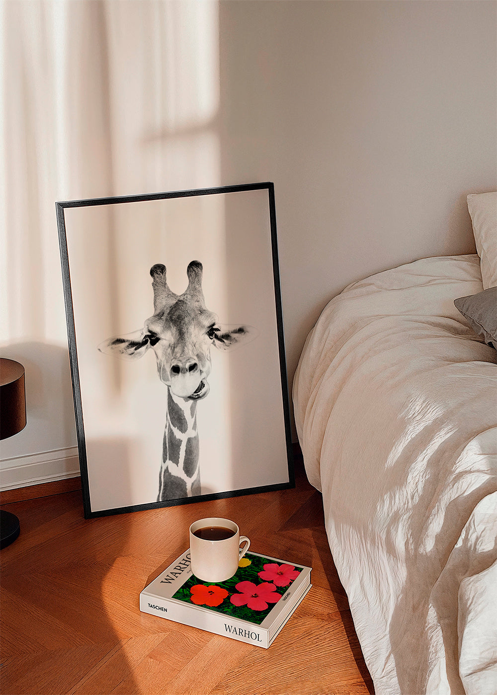 Giraff svartvit poster