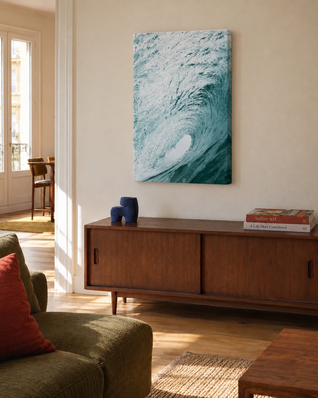 Big ocean wave - Unframed canvas in an interior
