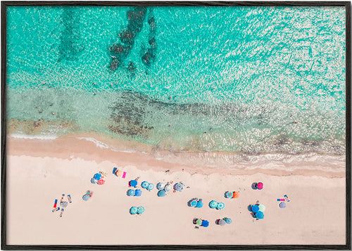 Landskapskonst: flygbild av strand