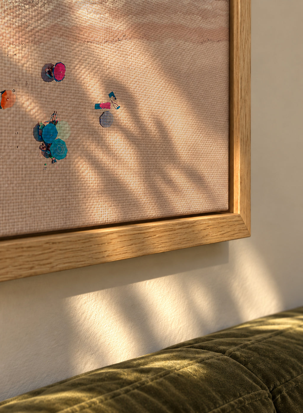 Beach Day - Framed canvas detail