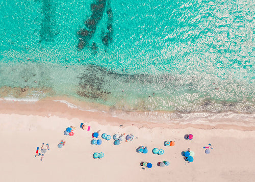 Landskapskonst: flygbild av strand
