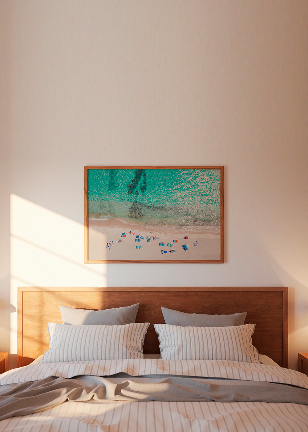 Landskapskonst: flygbild av strand