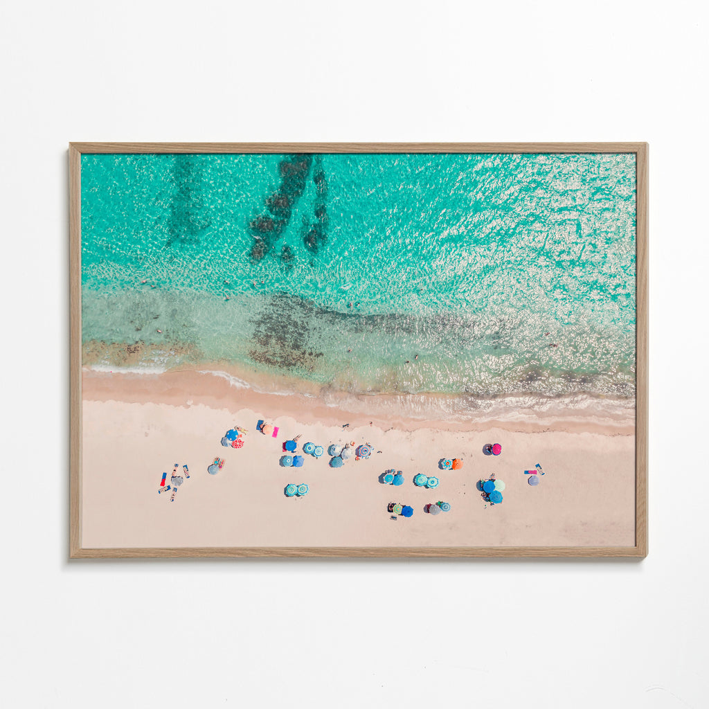 Landskapskonst: flygbild av strand